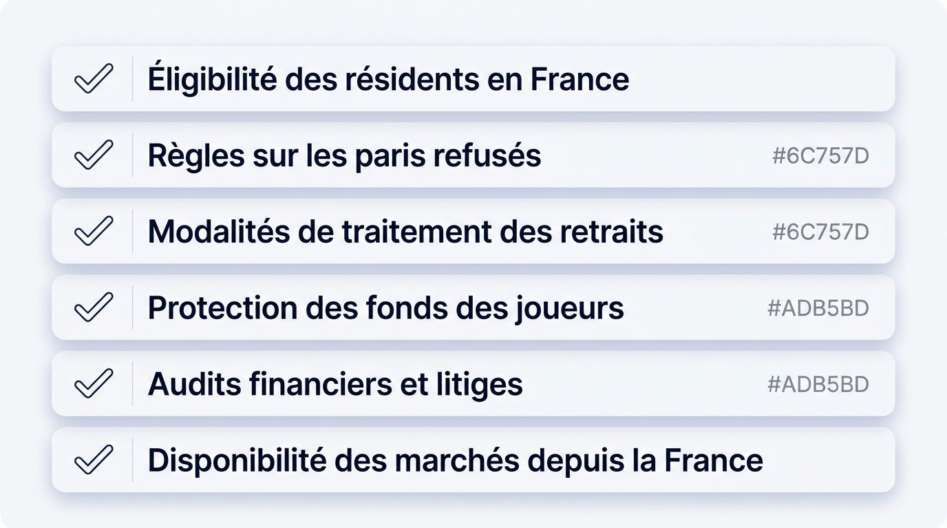 Points à vérifier pour l’accès aux plateformes depuis la France