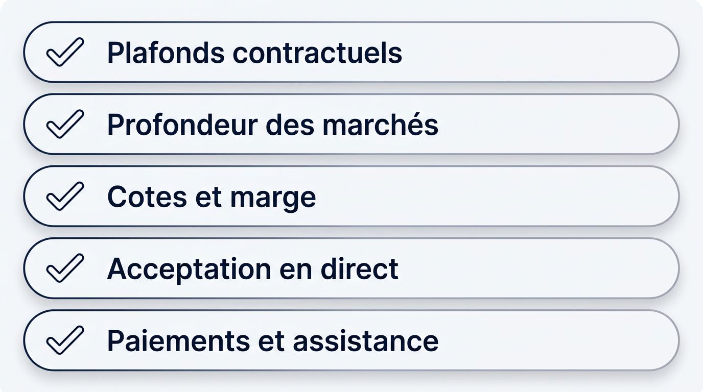 Critères pour évaluer un bookmaker sans limite de mise